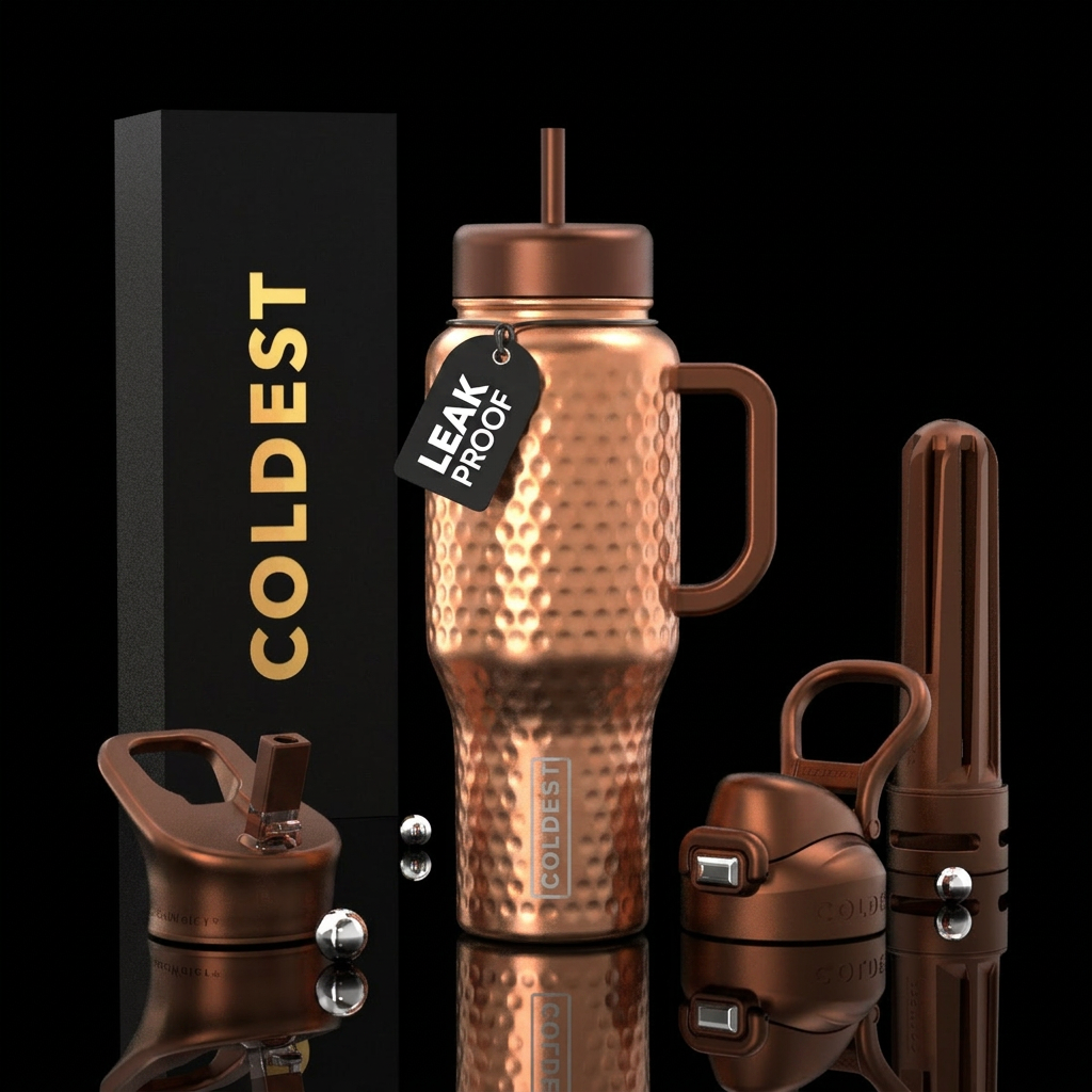 Copper water bottle design