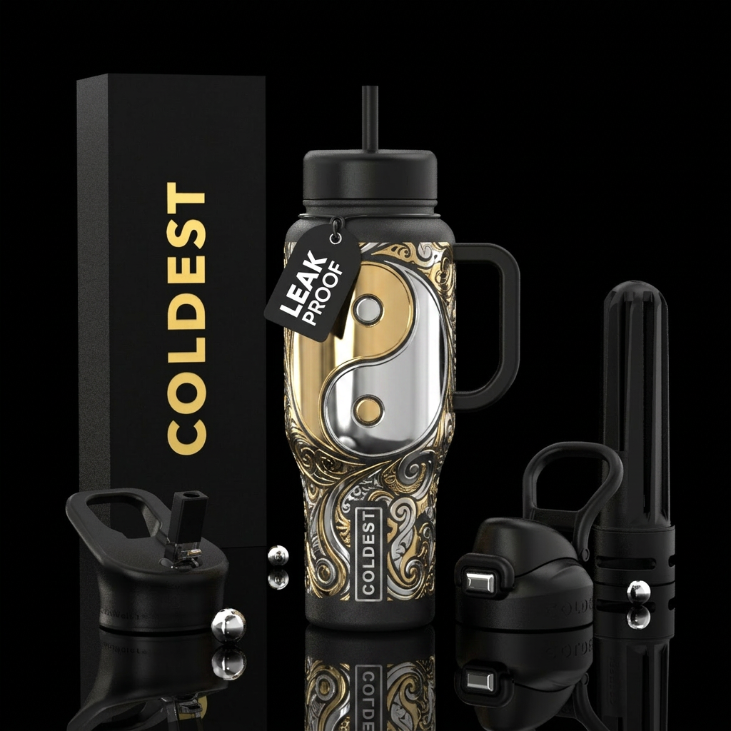 Ying Yang water bottle design