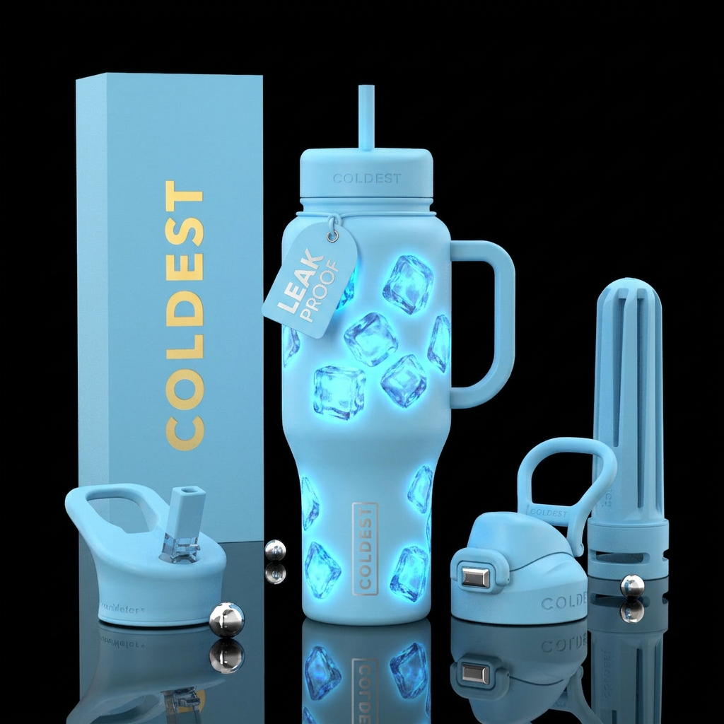 Glowie IceCubes water bottle design