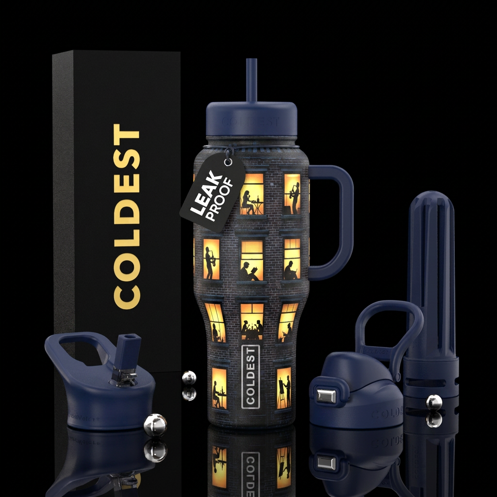 Glowie windows water bottle design