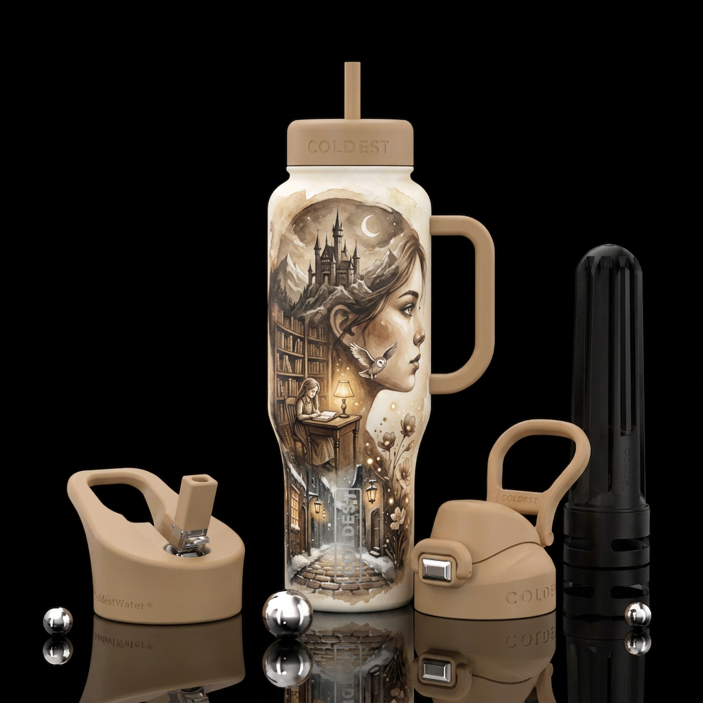 Dream Reading water bottle design