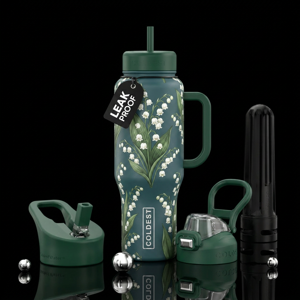 Lily of the Valley water bottle design