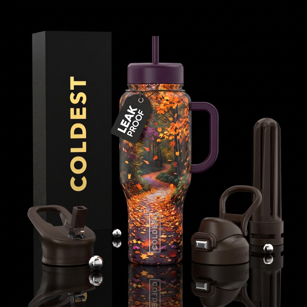 Glowie Leaves water bottle design