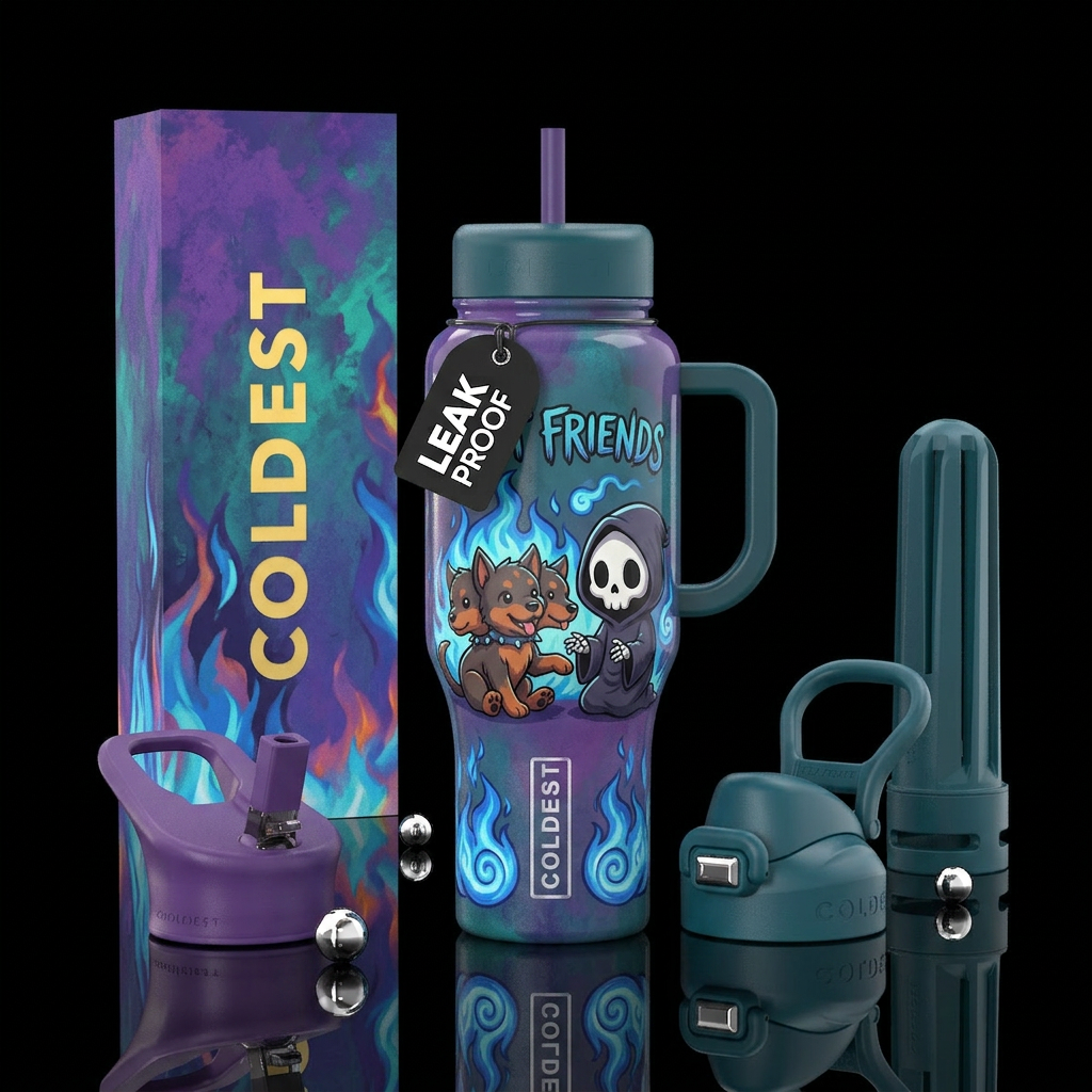Besties water bottle design