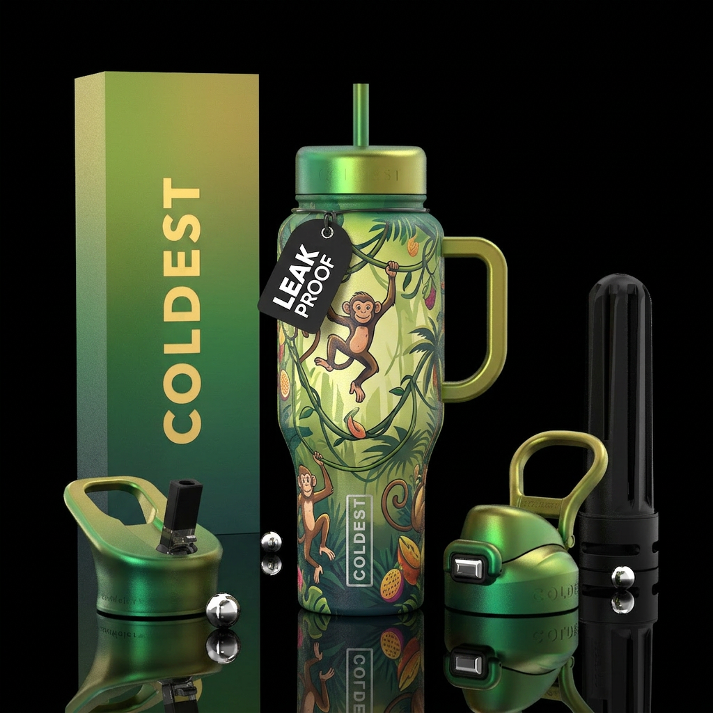 Monkey business water bottle design