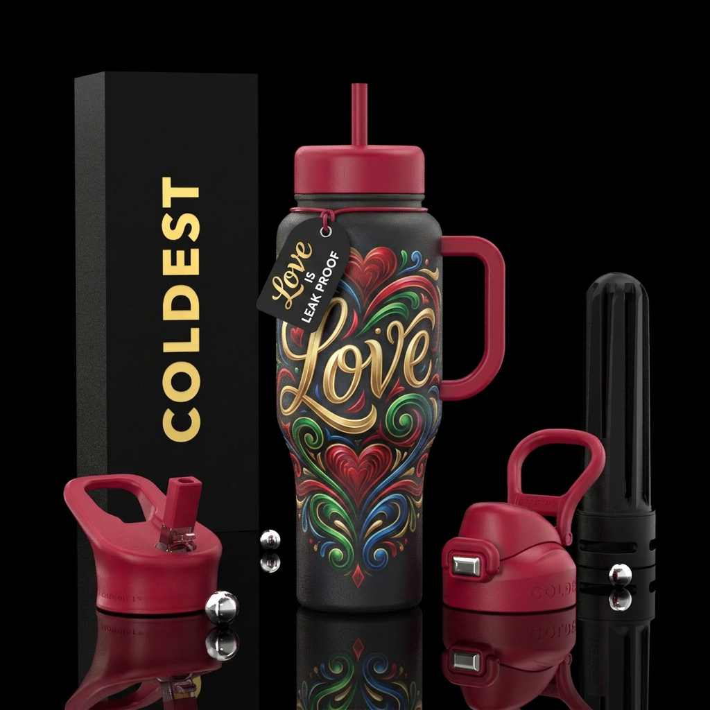 Love water bottle design