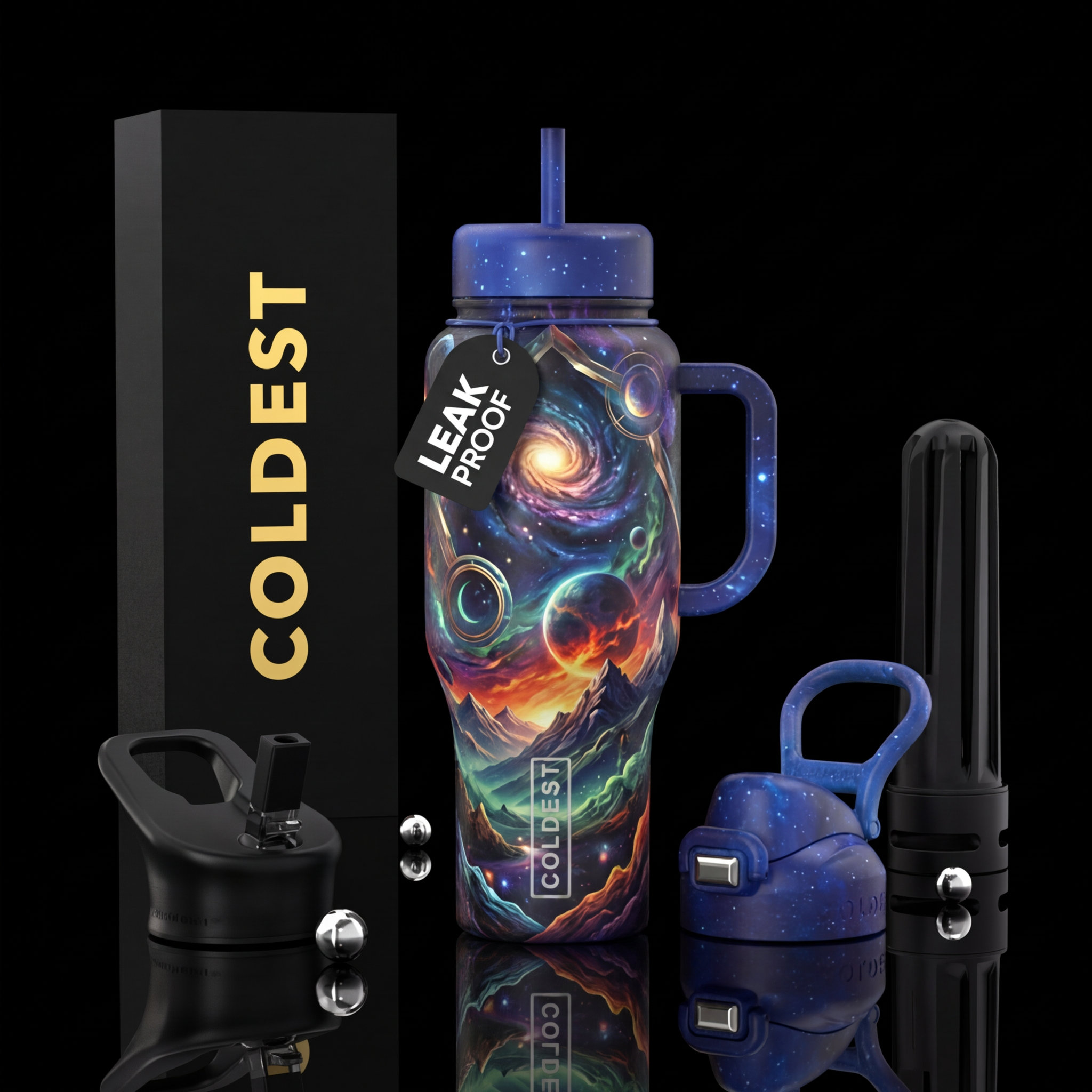 adventurous, multiverse water bottle design