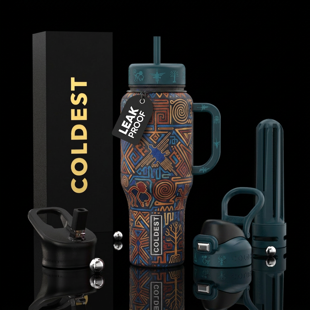Nazca lines water bottle design