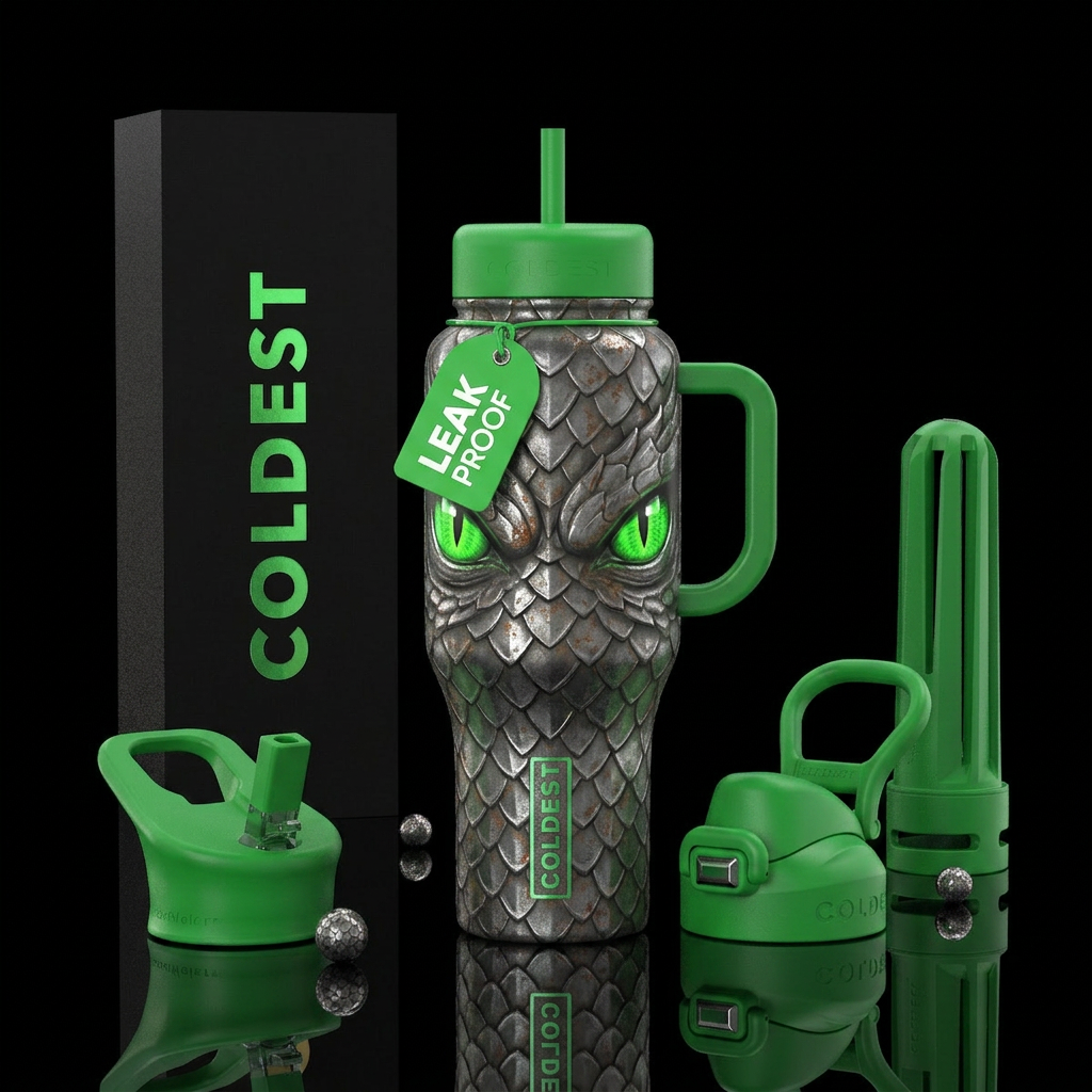 Dragon Slayer water bottle design