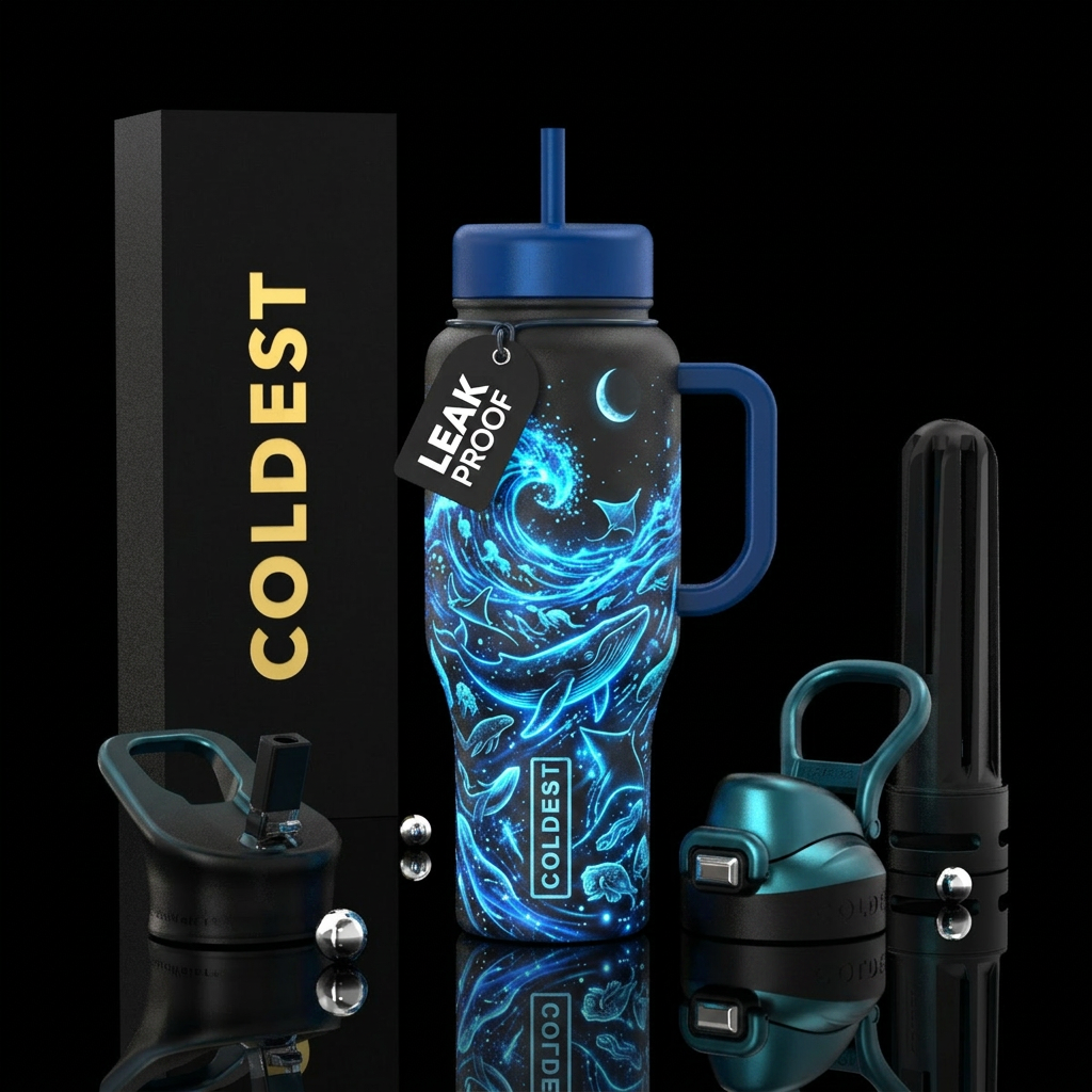 Bioluminescent Bloom water bottle design