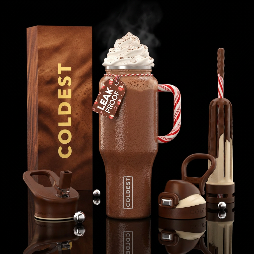 Cocoa for Santa water bottle design