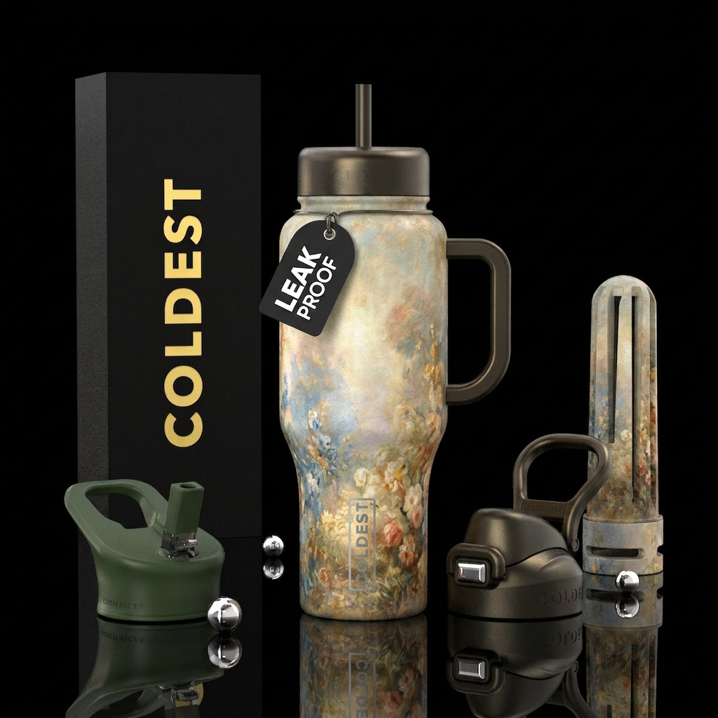 garden, glowie, painting, soft, old water bottle design