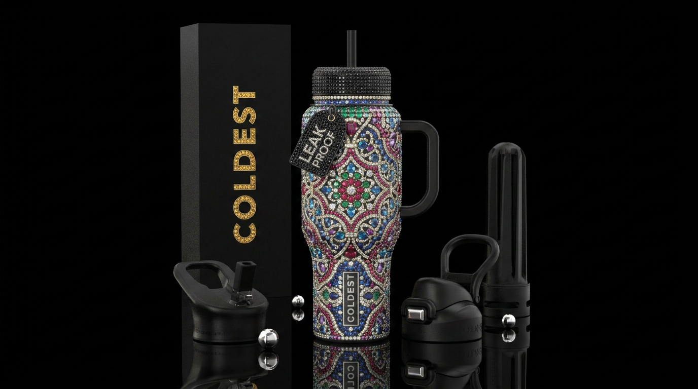 european, gemstone, realism, classical water bottle design