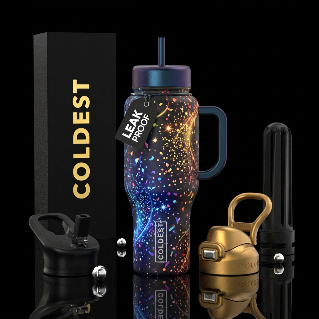 Starting a new beginning,  new years,, glowie, spa... water bottle design