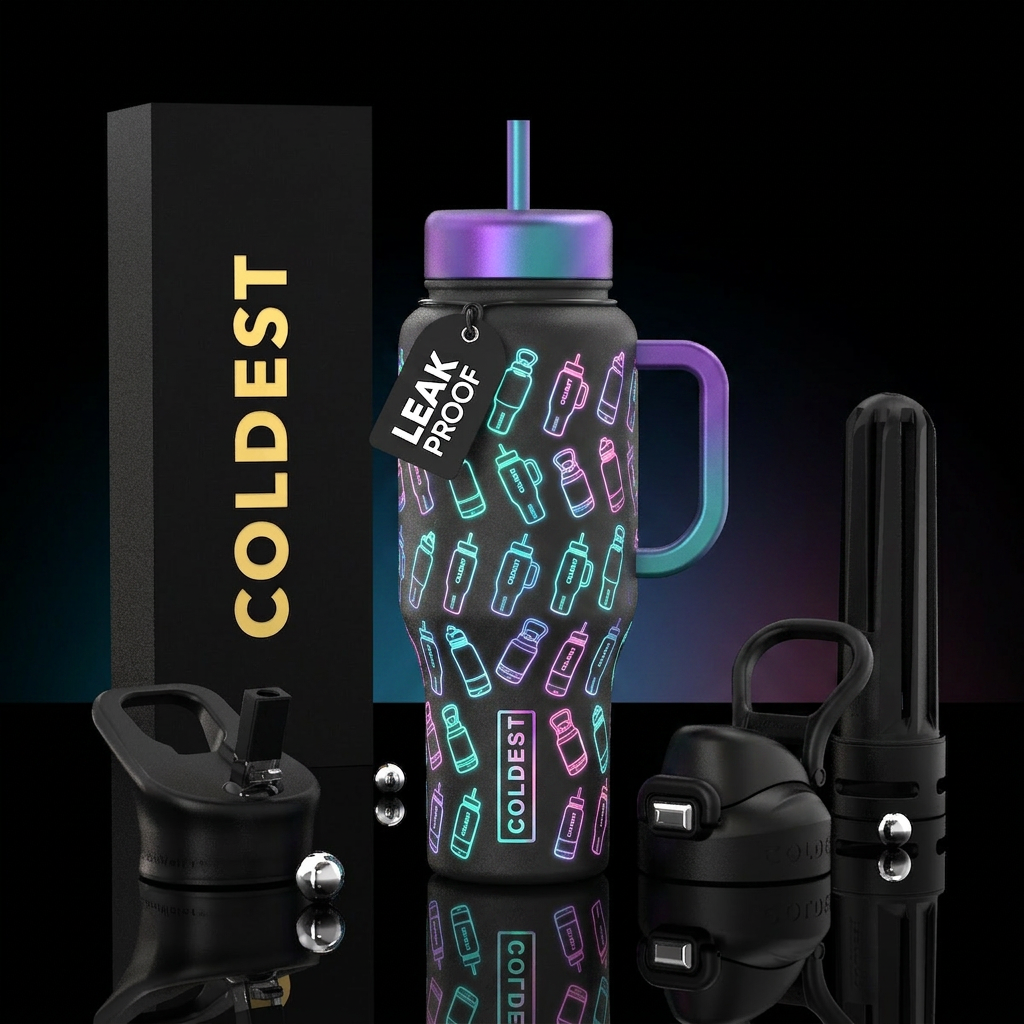 Little different coldest bottles all over the bott... water bottle design