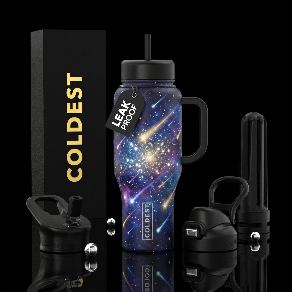 Shooting star, glowie water bottle design