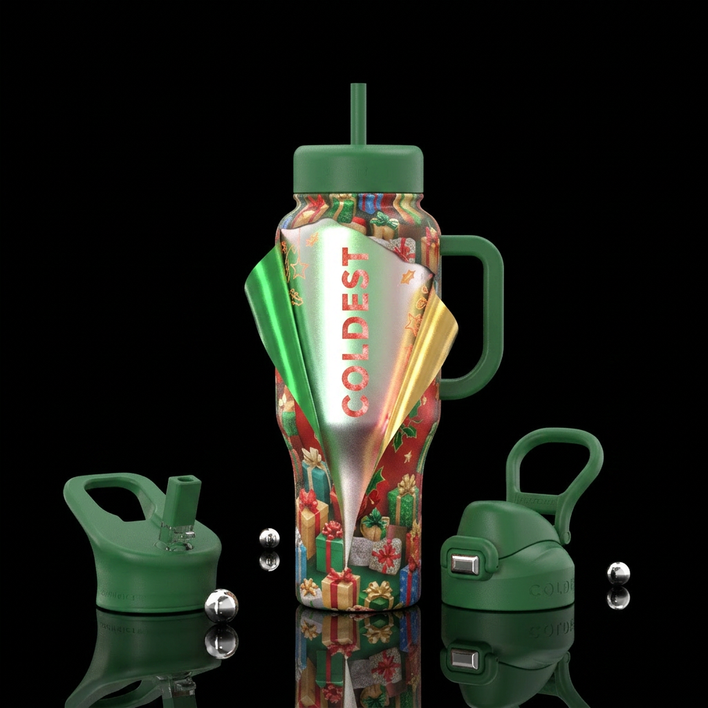 The COLDEST bottle unwrapping as a Christmas prese... water bottle design