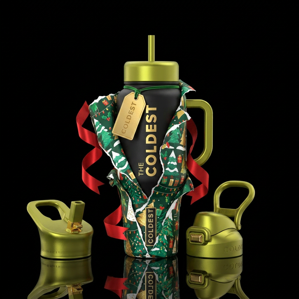 The COLDEST bottle unwrapping as a Christmas prese... water bottle design
