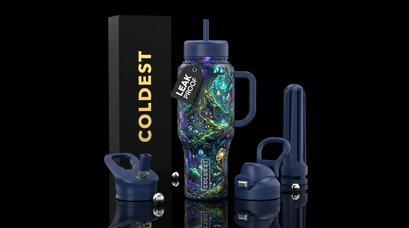 secret garden,, glowie, spring bloom, fantasy, water bottle design
