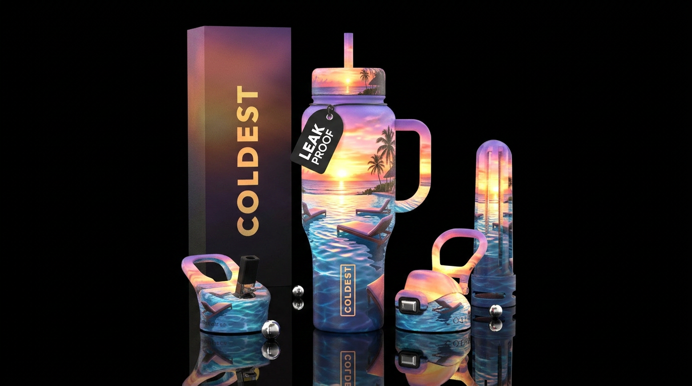 Time to relax water bottle design