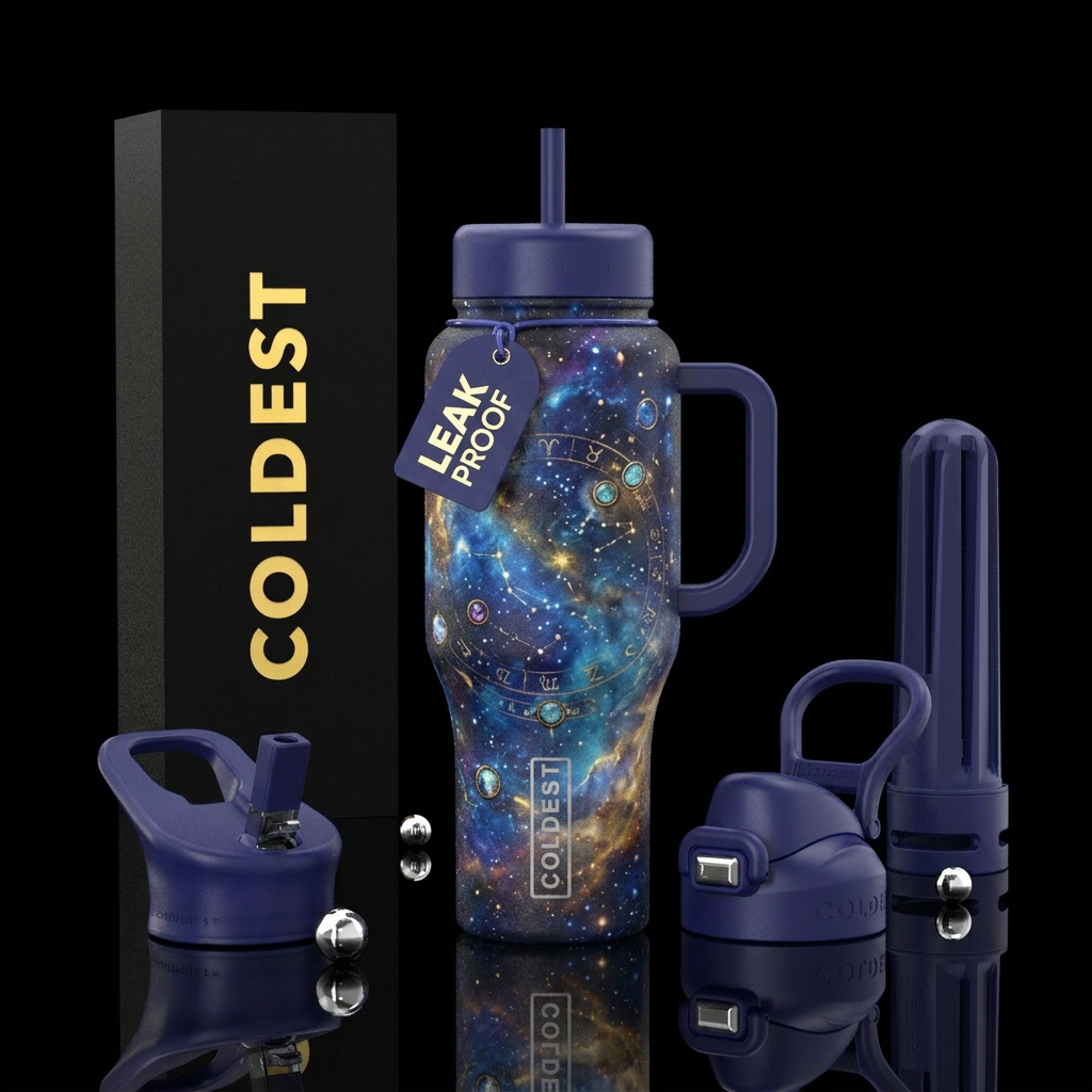 celestial,  enchanted water bottle design