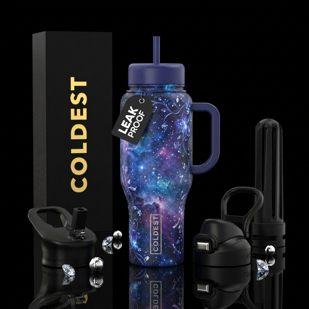 celestial,  enchanted water bottle design