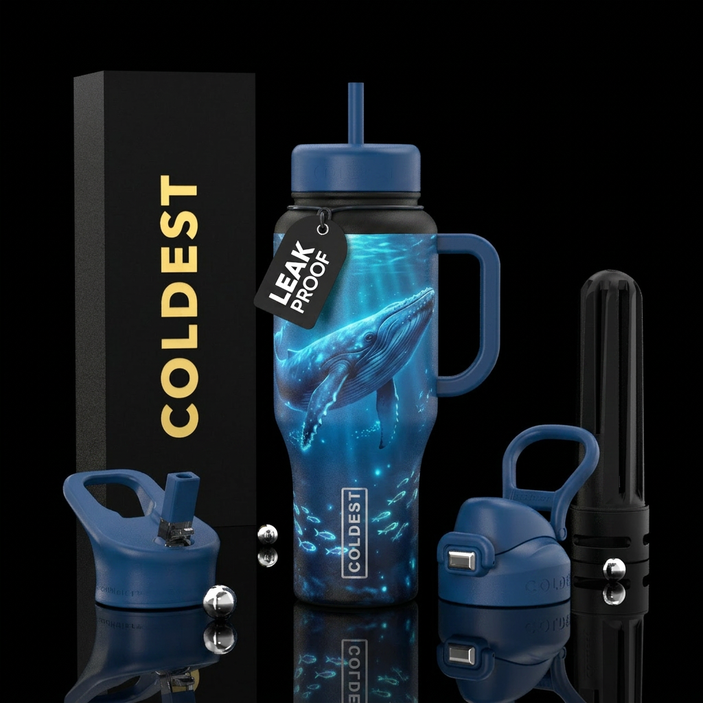 beautiul, ocean,  blue whale,  glowie,  fish water bottle design