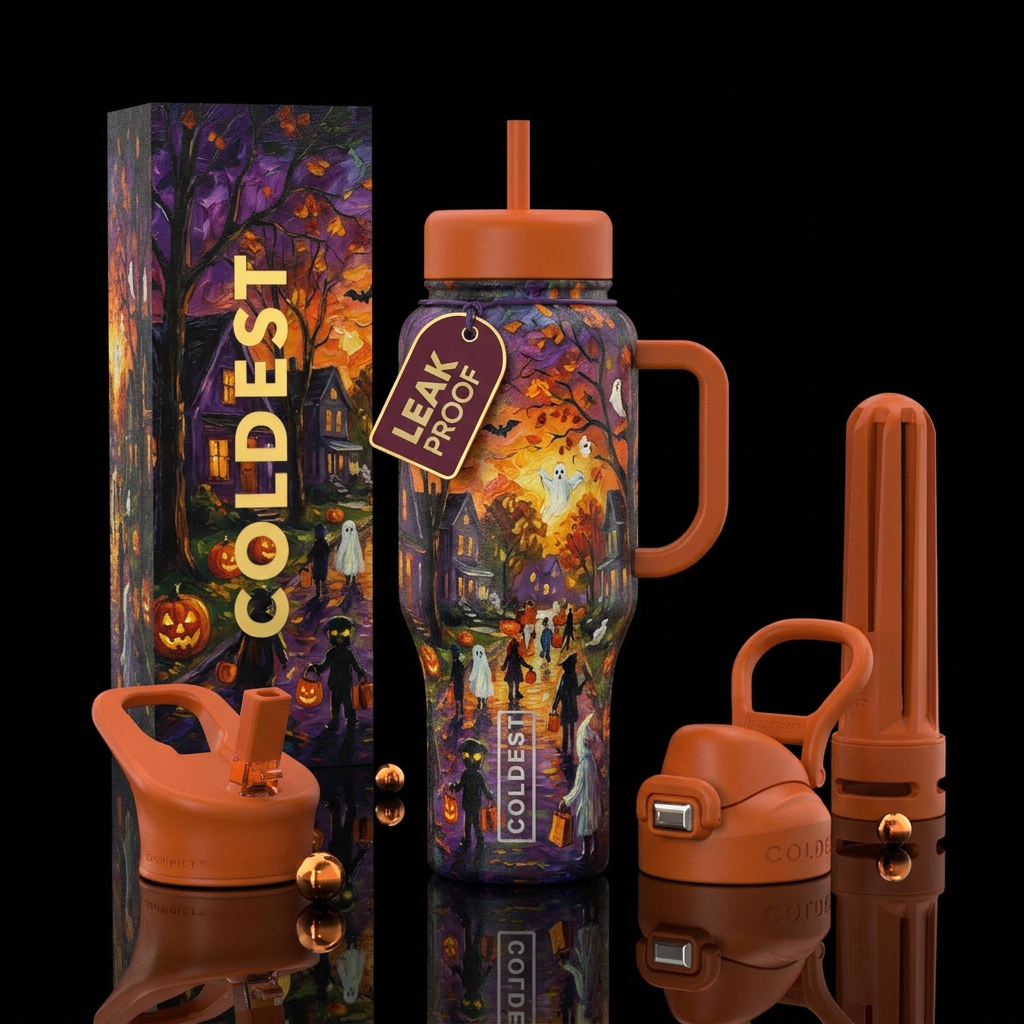 HALLOWEEN night water bottle design