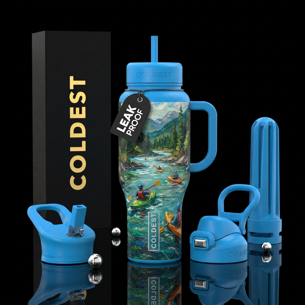 River Rapids water bottle design