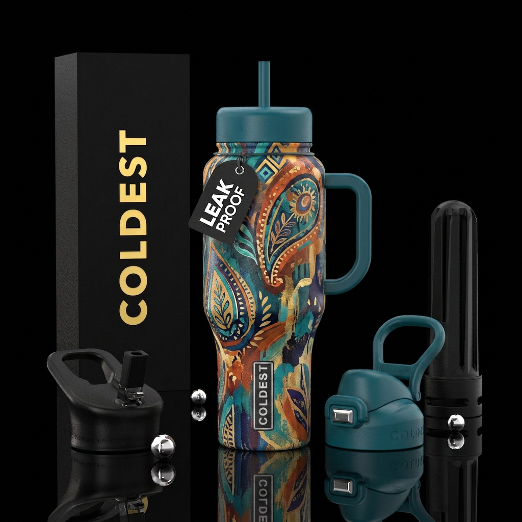 bohemian, painting, abstract,  beautiul water bottle design