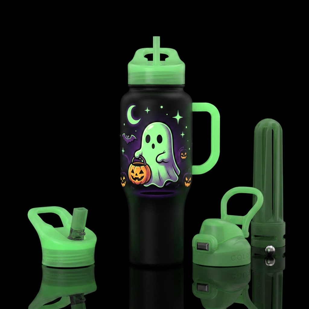 Trick or treat water bottle design