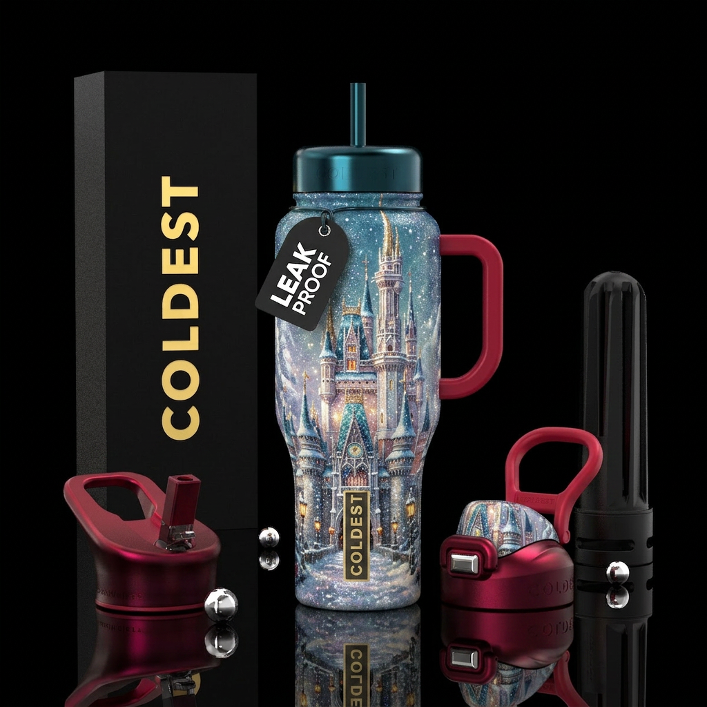 Coldie Christmas water bottle design