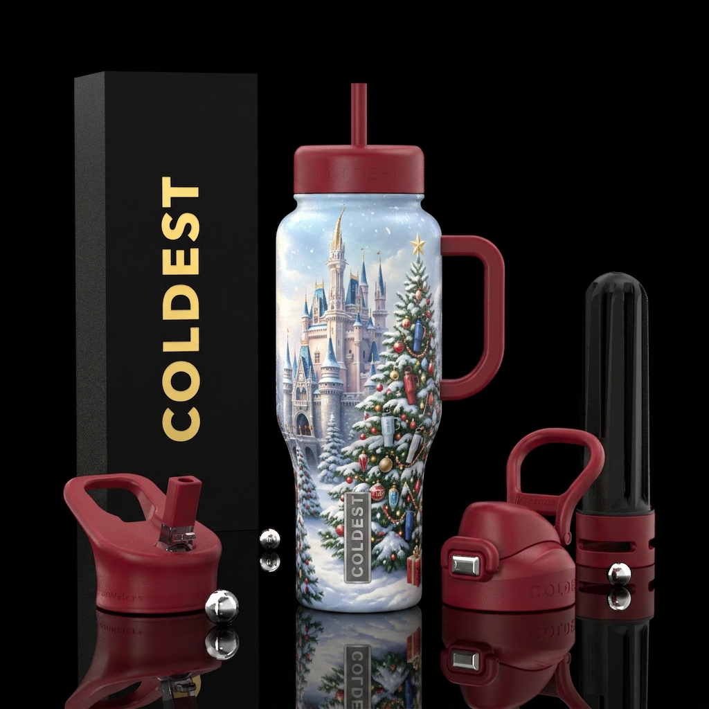 COLDEST CHRISTMAS water bottle design