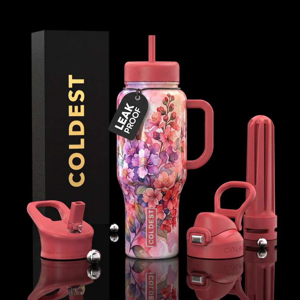 Crepe myrtles of different colors, beautiul, fanta... water bottle design
