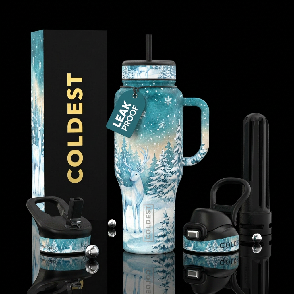 COLDEST CHRISTMAS water bottle design