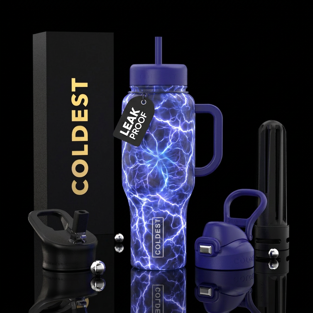 Lighting strikes, glowie water bottle design
