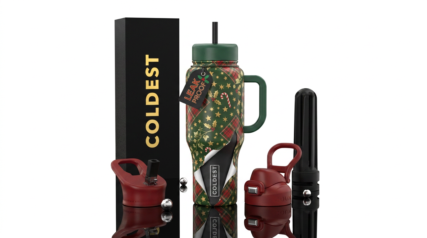 Coldest tumbler that looks like it's being unwrapp... water bottle design
