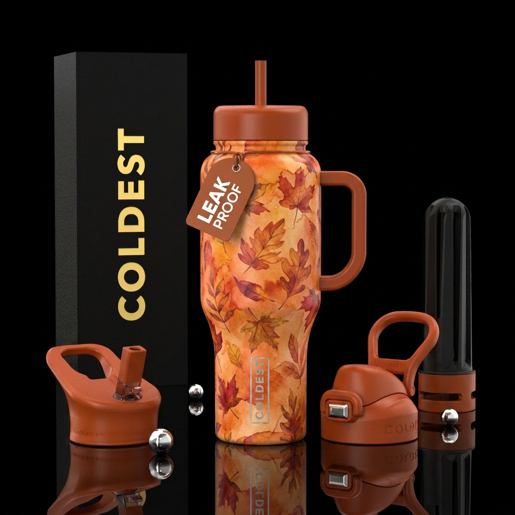 burnt orange, fall leaves,  texture,  beautiul  , ... water bottle design