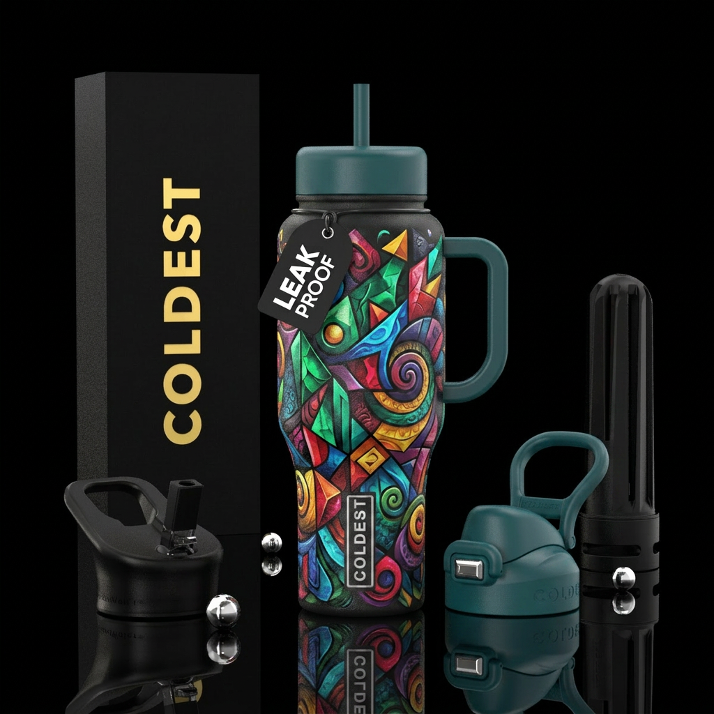 abstract, rugged, matte, electric, beautiul, matte... water bottle design