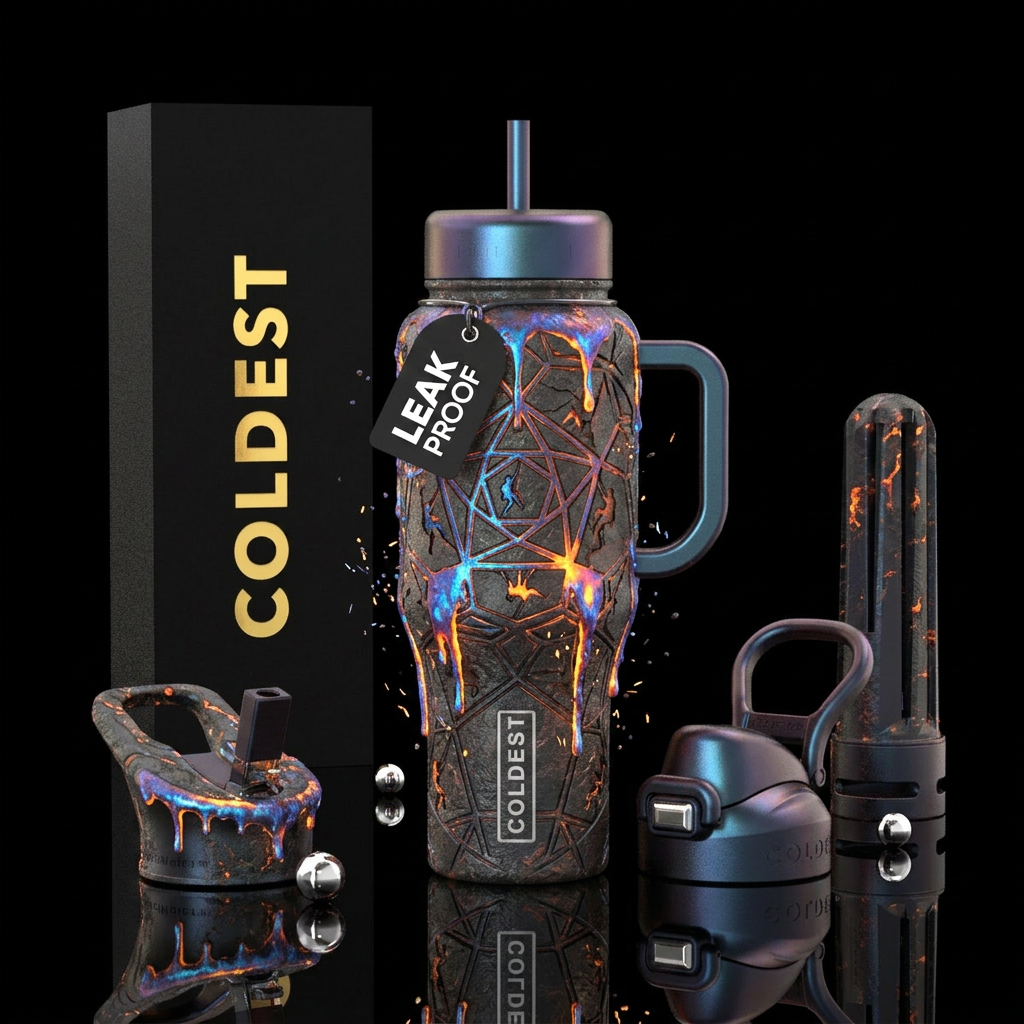 sacred geometry, rock climbing, ancient, dripping,... water bottle design