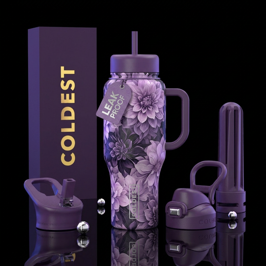 Enchanted bloom water bottle design