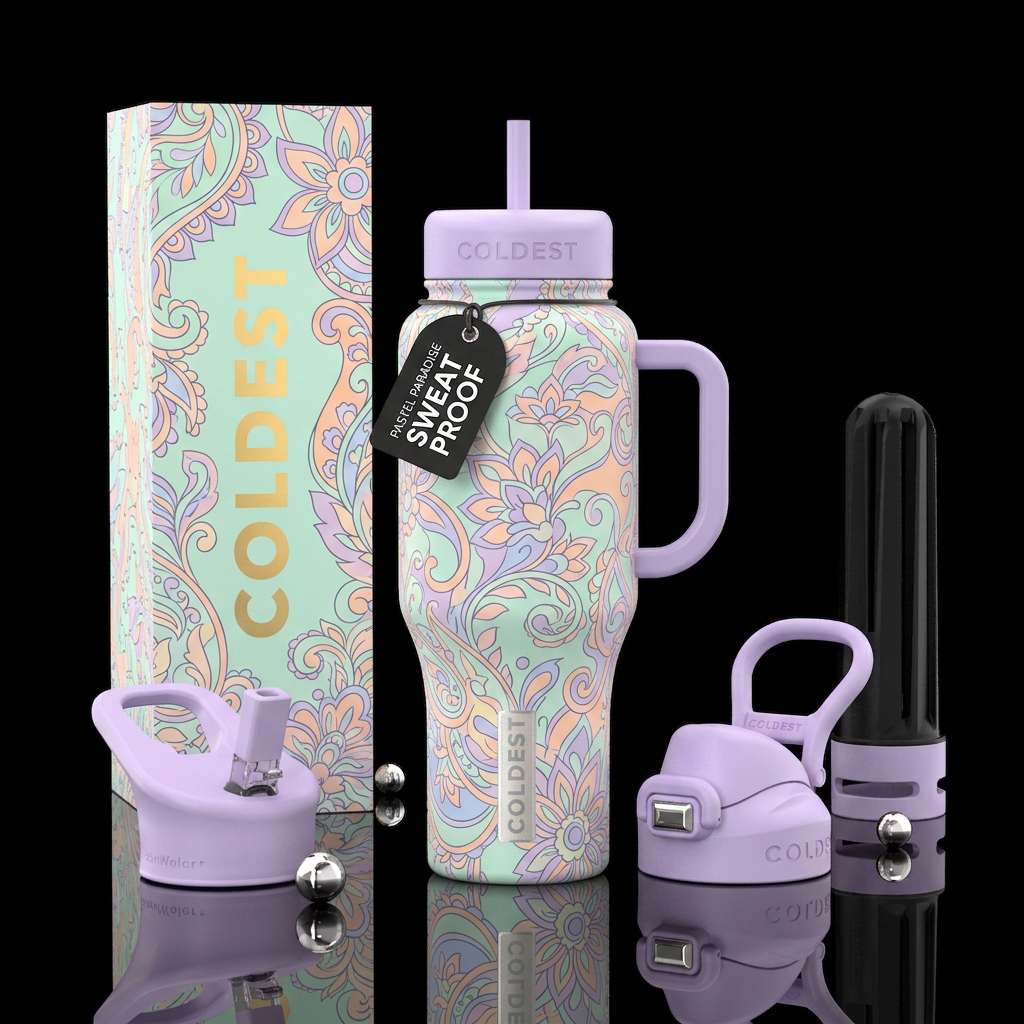 Blossom and breeze water bottle design