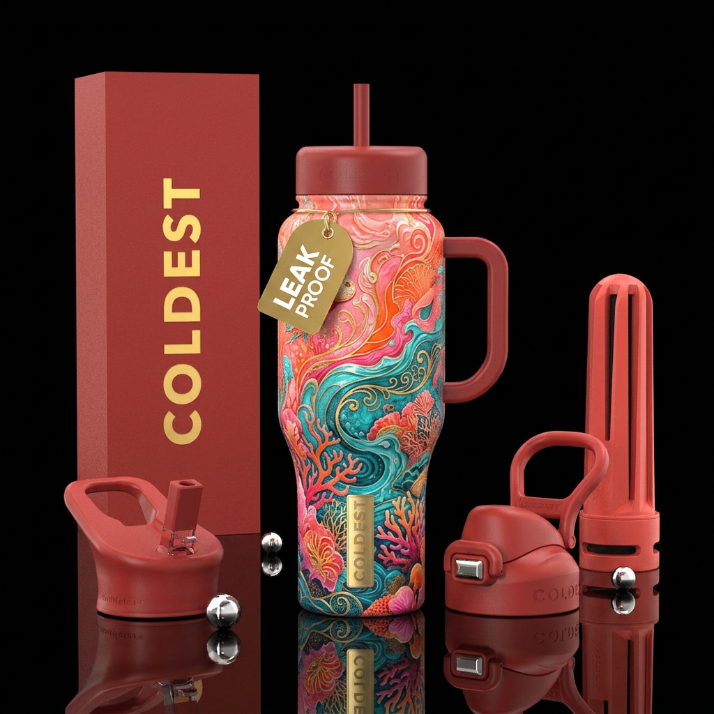 Dream reef water bottle design