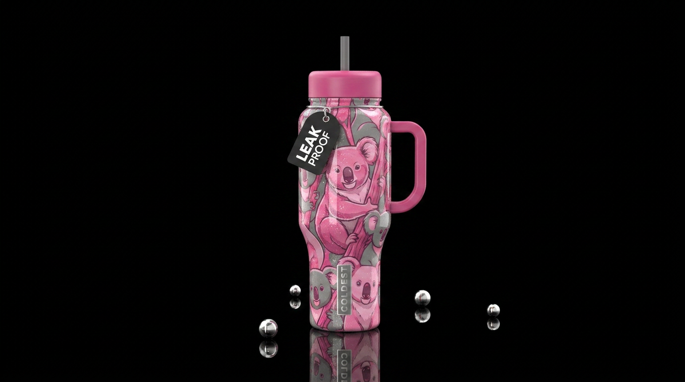 Beary treasures water bottle design