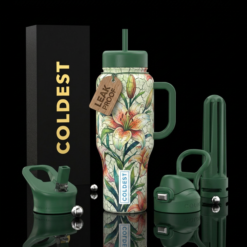 Beautiful path water bottle design