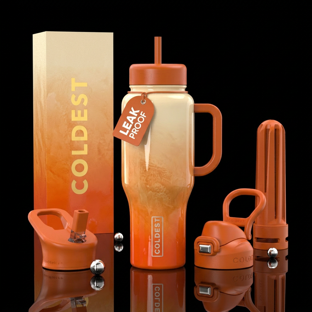 Autumn breeze water bottle design
