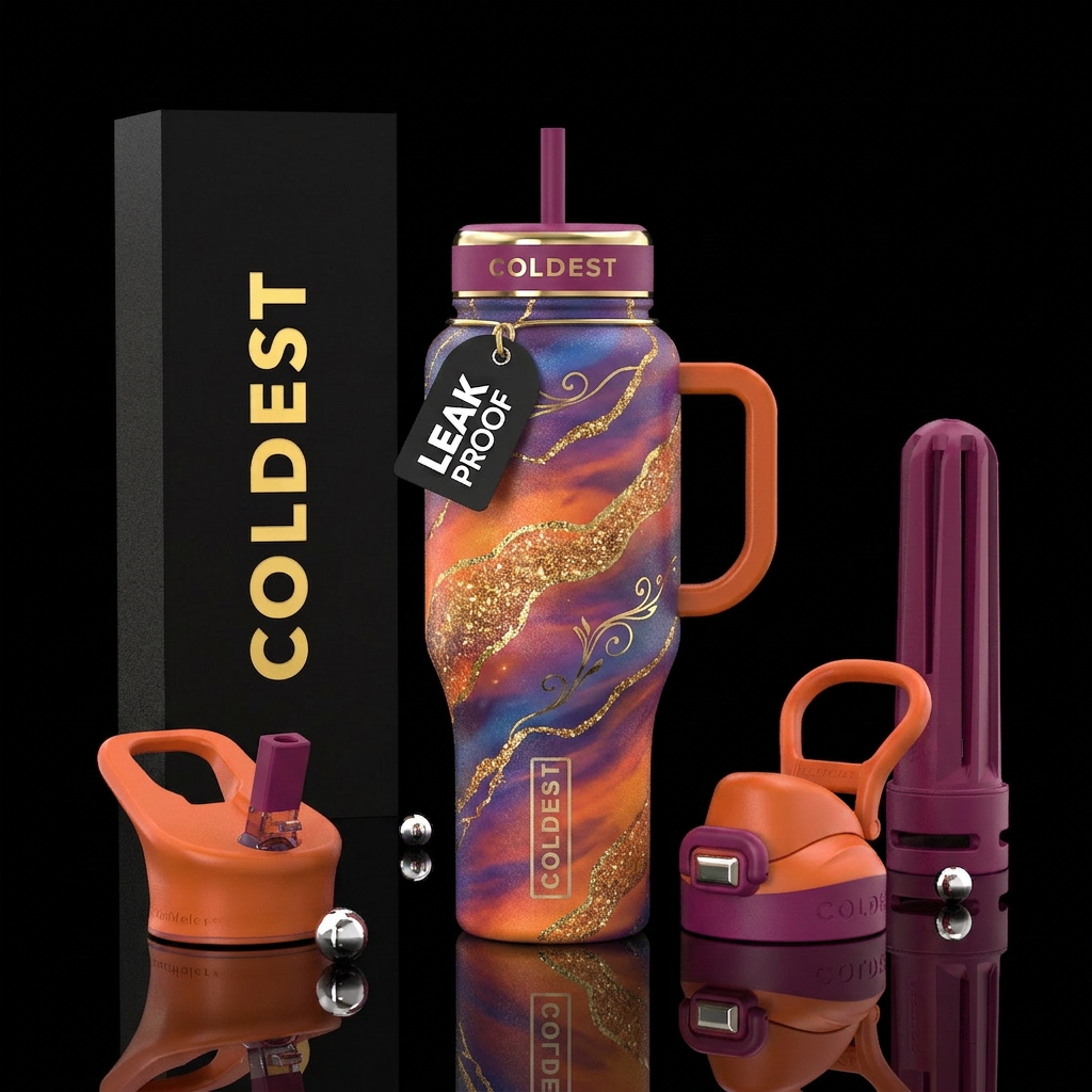Sunset Gold water bottle design