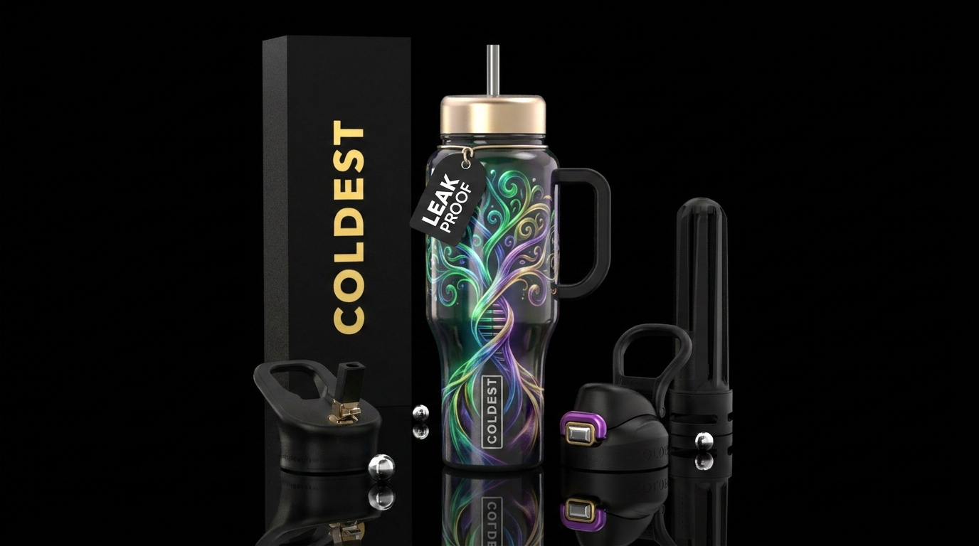 Family tree, DNA, beautiul, modern, magical, swirl... water bottle design