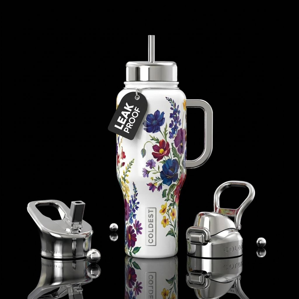 Wildflowers water bottle design