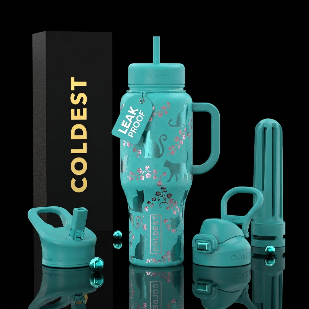 Fancy Felines water bottle design
